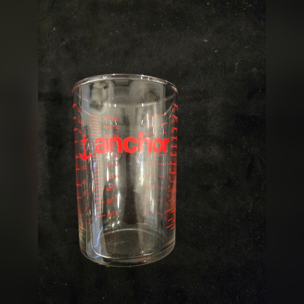 Chor Red Glass Measuring Cup - Clear Glass with Red Markings